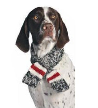 knitted dog scarf