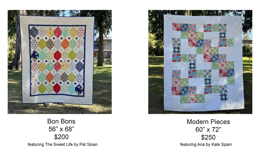 Bon Bons and Modern Pieces Quilt Samples for Sale