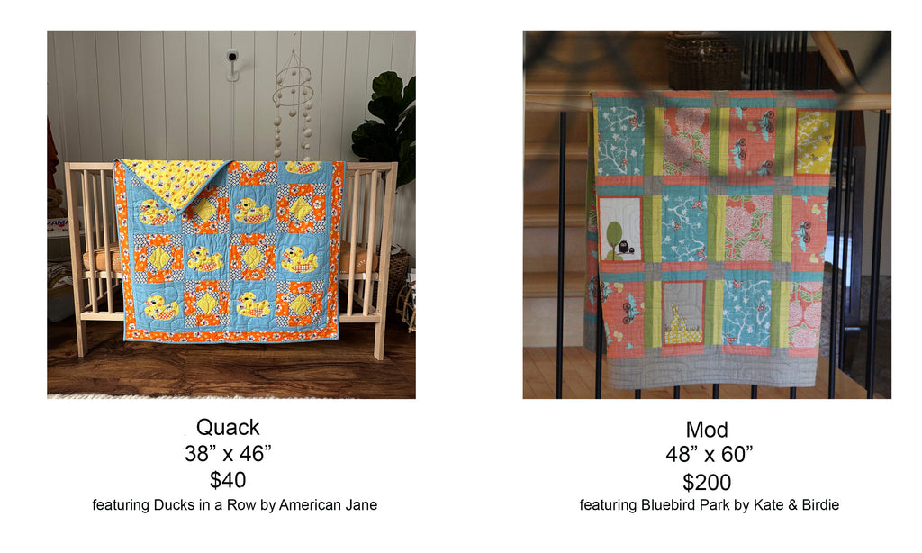 Quack and Mod Quilt Samples for Sale