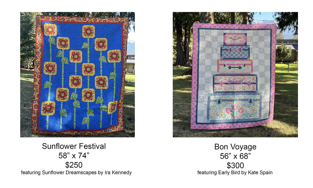 Sunflower Festival and Bon Voyage Quilt Samples for Sale