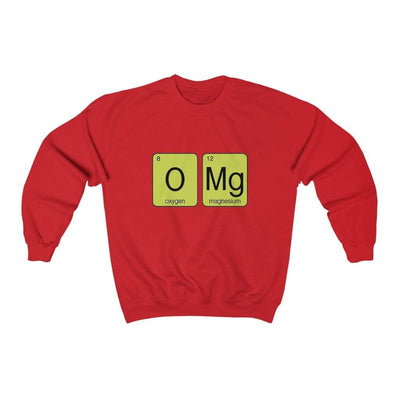 Oxygen Magnesium Unisex Sweatshirt-Printify-10071,Chemistry,Crew neck,DTG,LR#10071,Magnesium,Men's clothing,OMG,oxygen,Regular fit,Science Lover,Sweatshirts,Unisex,Unisex Sweatshirt,Women's Clothing