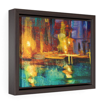 Evening in Venice Horizontal Frame-Printify-2121,Acrylic,Beautiful airbrush painting,Buildings,Canvas,Color,Creativity,Decoration,Framed,Gallery Wrap,Hanging Hardware,Home & Living,Home Decor,Horizontal,Horizontal Framed Canvas,Horizontal Framed Premium Gallery Wrap Canvas,HorizontalFrame,Indoor,lake,Lake View,Landscape,Landscape to Venice Night,Lighting,Oil painting,Painting,Pallete,Panoramic,Pastel,Portrait,Premium,Realistic,Sketchy,Venice Night Lighting,Water image