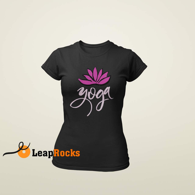 Yoga Flower Women's T-shirt-Printify-100% airlume combed and ringspun cotton,10028,Cotton,Crew neck,DTG,Flower,Girl's T-shirt,Ladies T-shirt,LR#10028,Meditation,Peace,silence,Slim fit,T-shirts,Women's Clothing,Women's T-shirt,Yoga,Yoga Flower