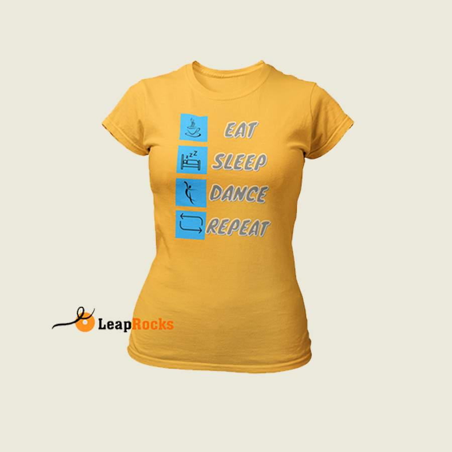 Sleepy Dance Ladies T-Shirt ( DISCOUNT AT CHECKOUT )-Fuel-10214,Christmas,cotton,Dance,Eat,Eat Sleep Dance Repeat,Girl's T-shirt,Ladies,Women's T-shirt