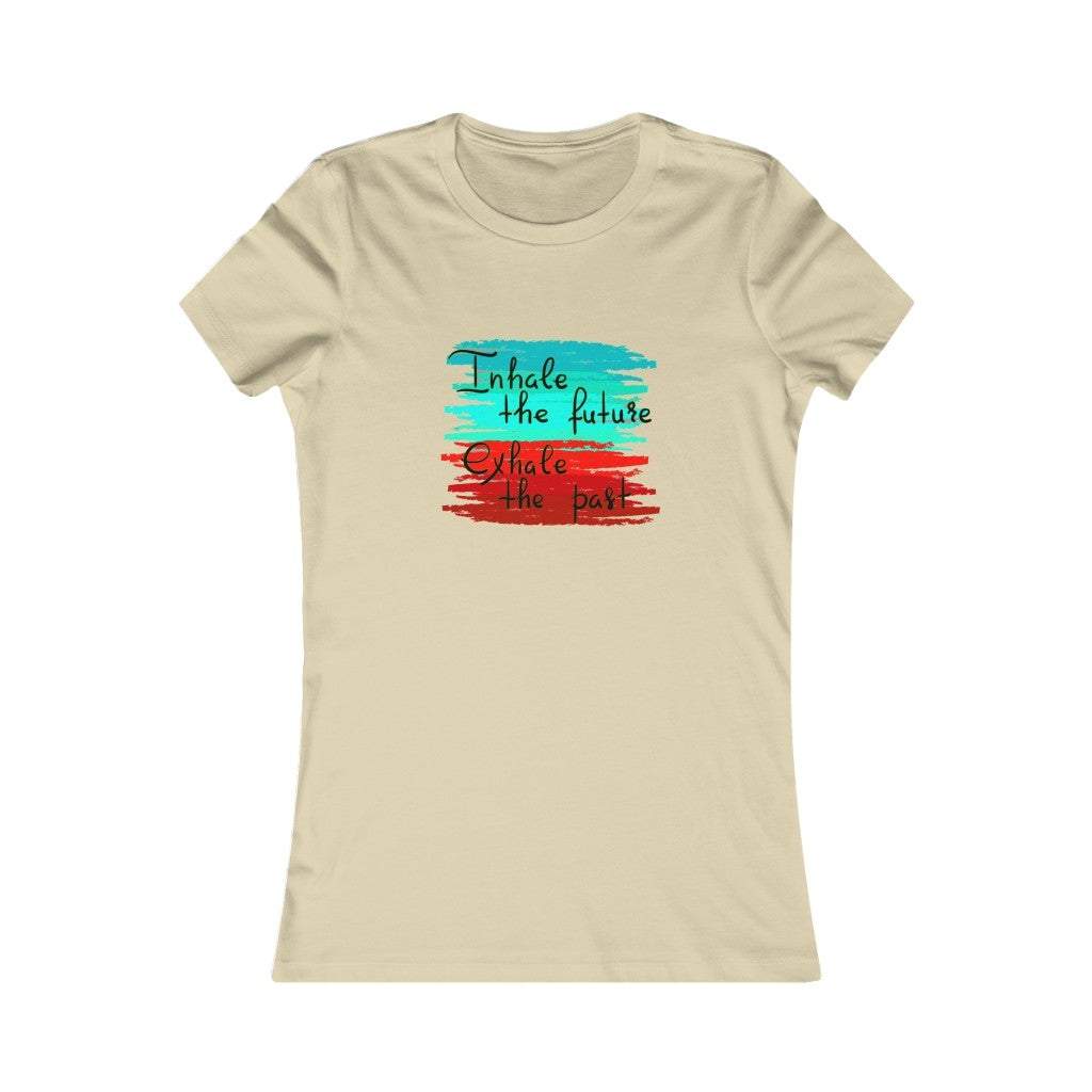 Inhale  Exhale  Women's T-shirt-Printify-100% airlume combed and ringspun cotton,10041,Cotton,Crew neck,DTG,Exhale,Future,Girl's T-shirt,Inhale,Inhale the Future Exhale The Past,Ladies T-shirt,LR#10041,Past,Past Present Future,Present,Slim fit,Time,Women's Clothing,Women's T-shirt