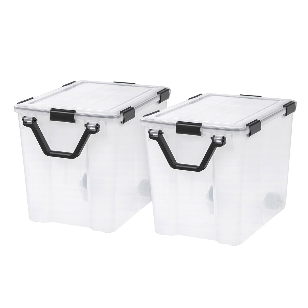 36 Quart WeatherPro™ Storage Box - 4 Pack - Clear – IRIS USA, Inc.