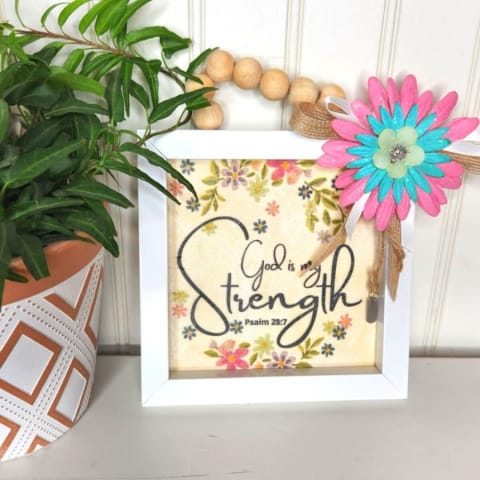 God Is My Strength Psalms 28:7 Paper Napkin for Decoupage