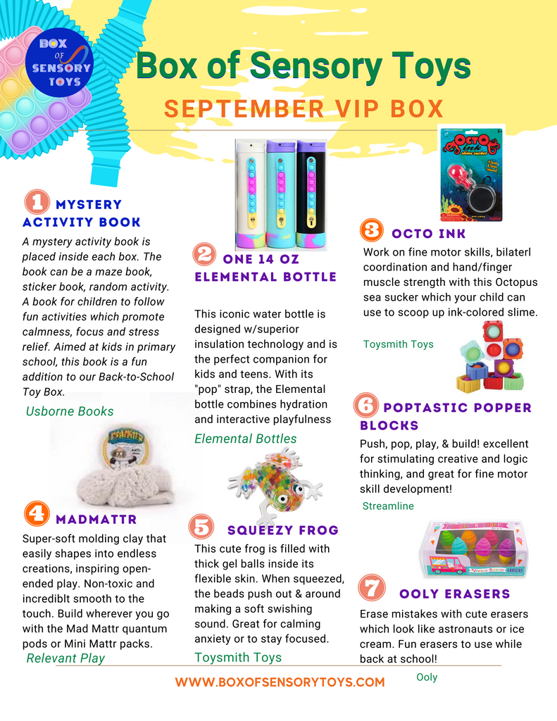 September VIP Box of Sensory Toys