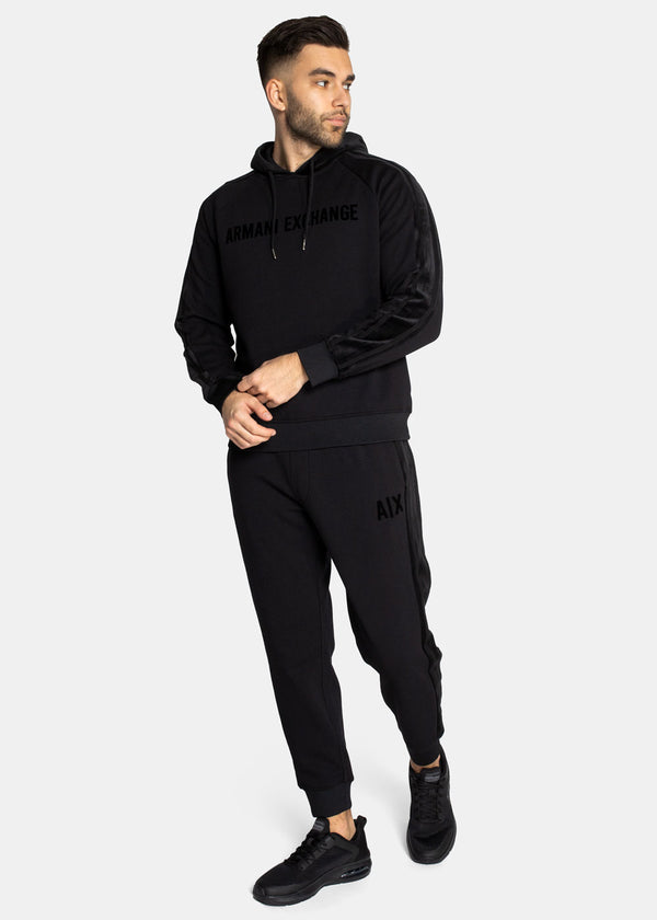 armani exchange HOODED VELOUR SWEATSHIRT Premium Apparel Shops