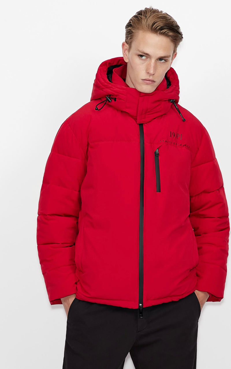 ARMANI EXCHANGE ARMANI EXCHANGE 30TH ANNIVERSARY PUFFER JACKET (RED) –  Premium Apparel Shops