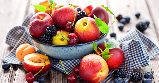fruits including rasberry