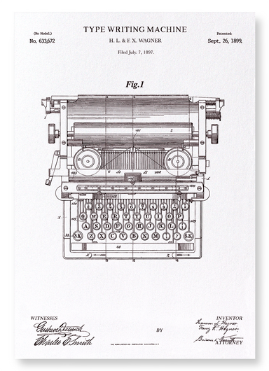 Type writing machine patent from 1896 iPhone Case by Delphimages Photo  Creations - Pixels