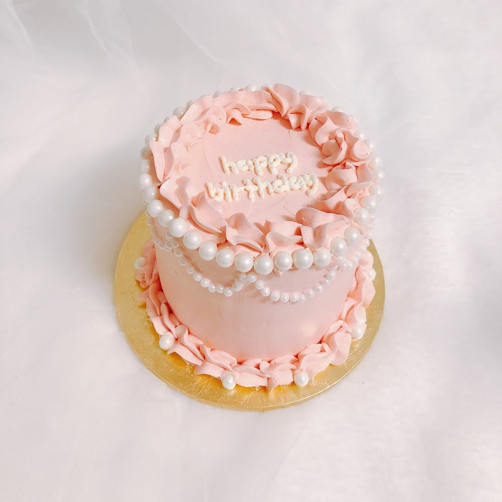 💕 Pastel pink drip cake for baby... - Blue Door cake design | Facebook
