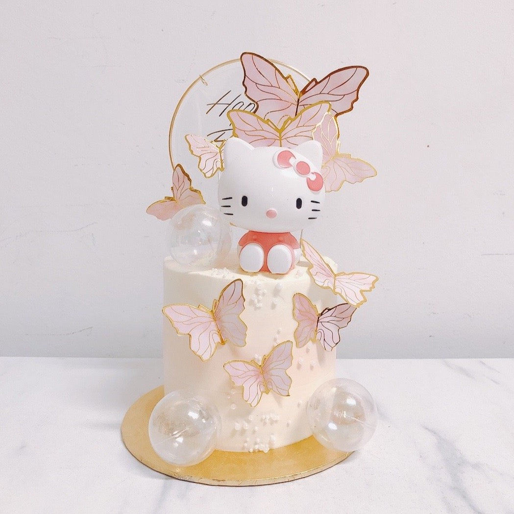 Hello Kitty x Pink Butterflies Cake – Honeypeachsg Bakery