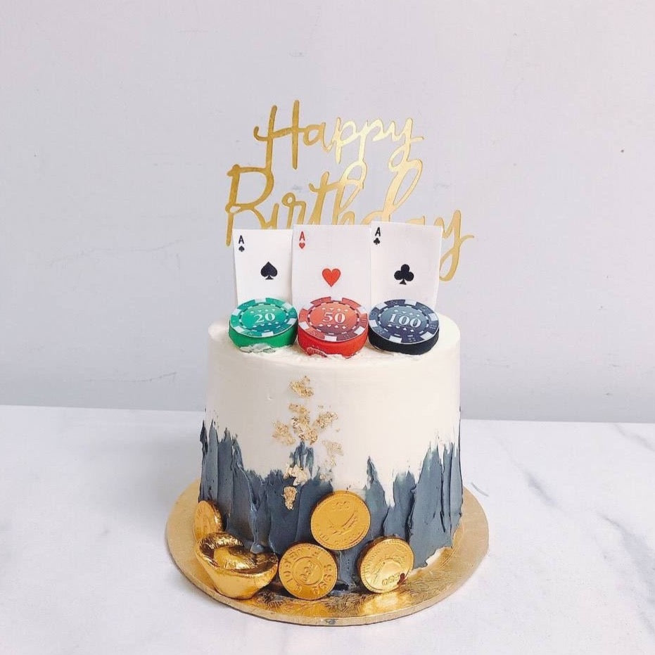 HAKPUOTR Poker Cake Topper Casino Themed Birthday Party Decoration Gambling  Themed Birthday Party Supplies : Amazon.in: Toys & Games