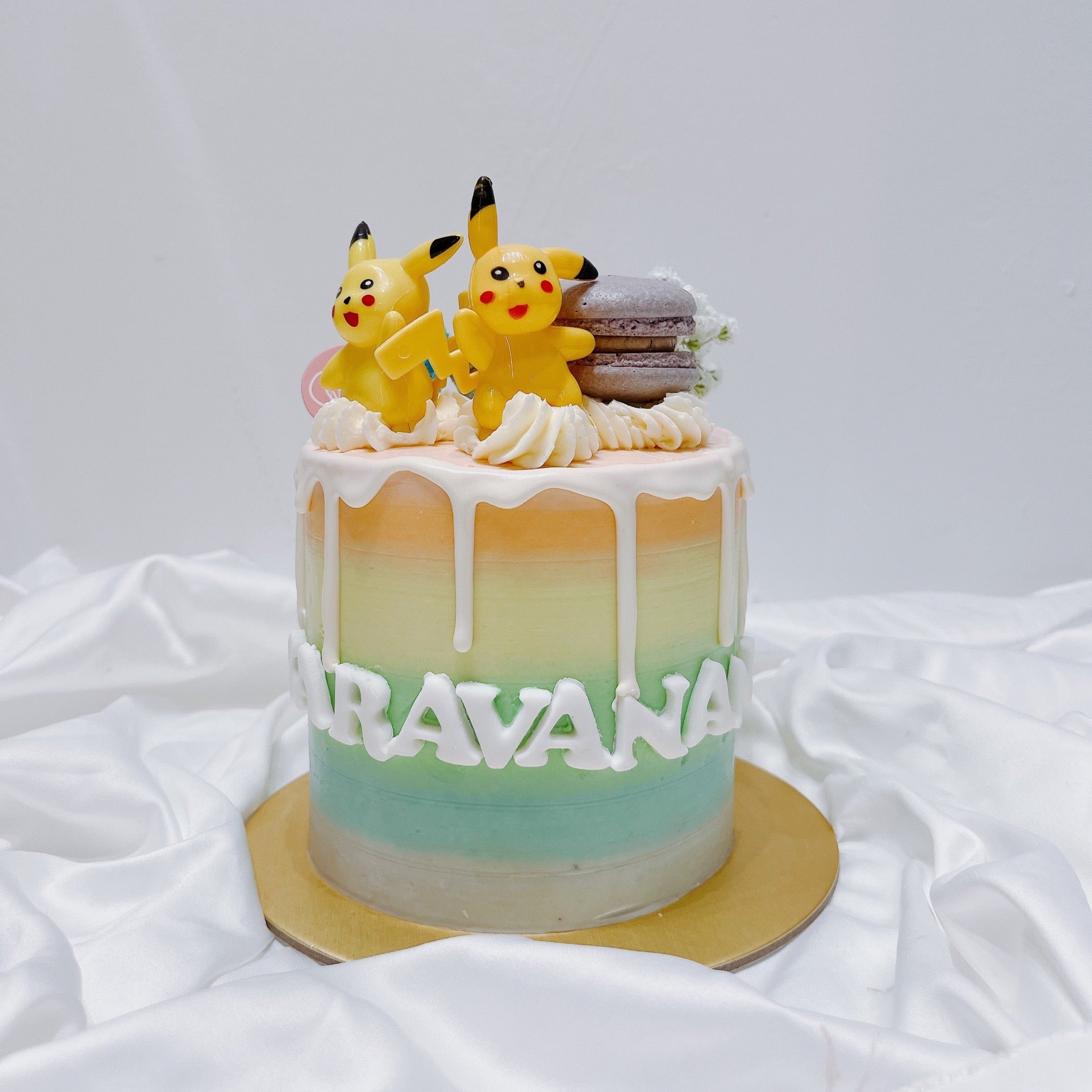 Pikachu Rainbow Drips Cake | Customised Rainbow Cakes in Singapore –  Honeypeachsg Bakery