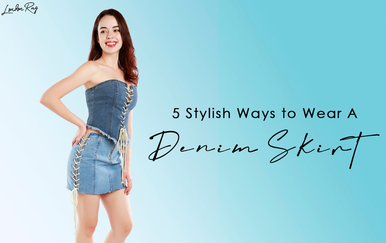 5 Stylish Ways to Wear A Denim Skirt copy