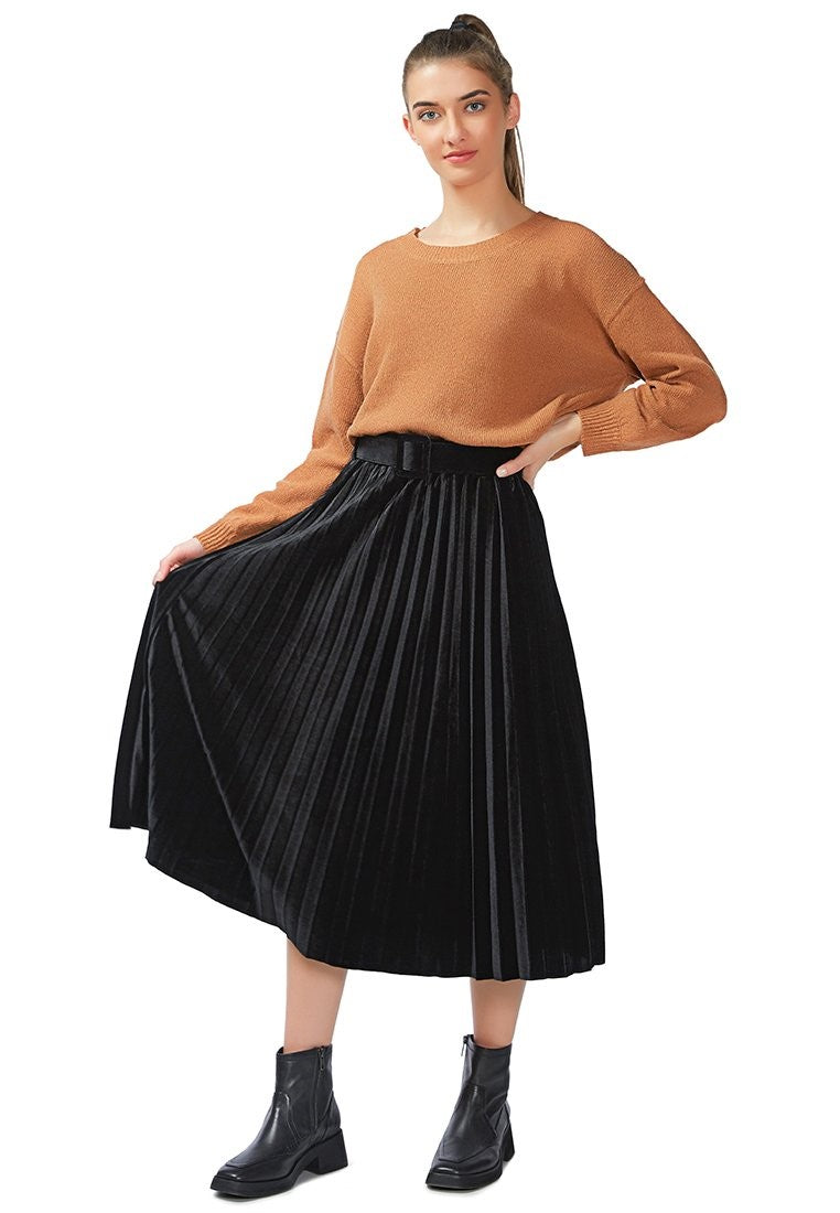 accordian pleated long skirt