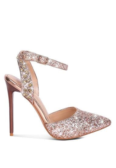 Cloriss Diamante Embellished Glitter Stiletto Sandals