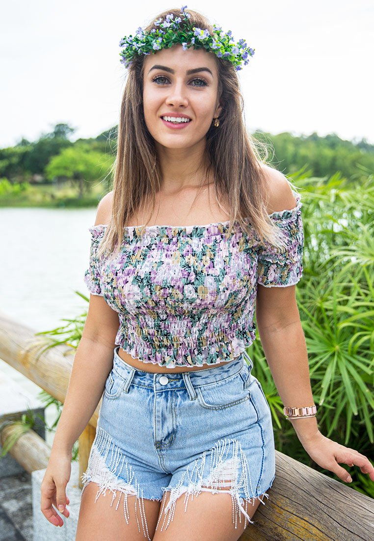 FLORAL CROP TOP