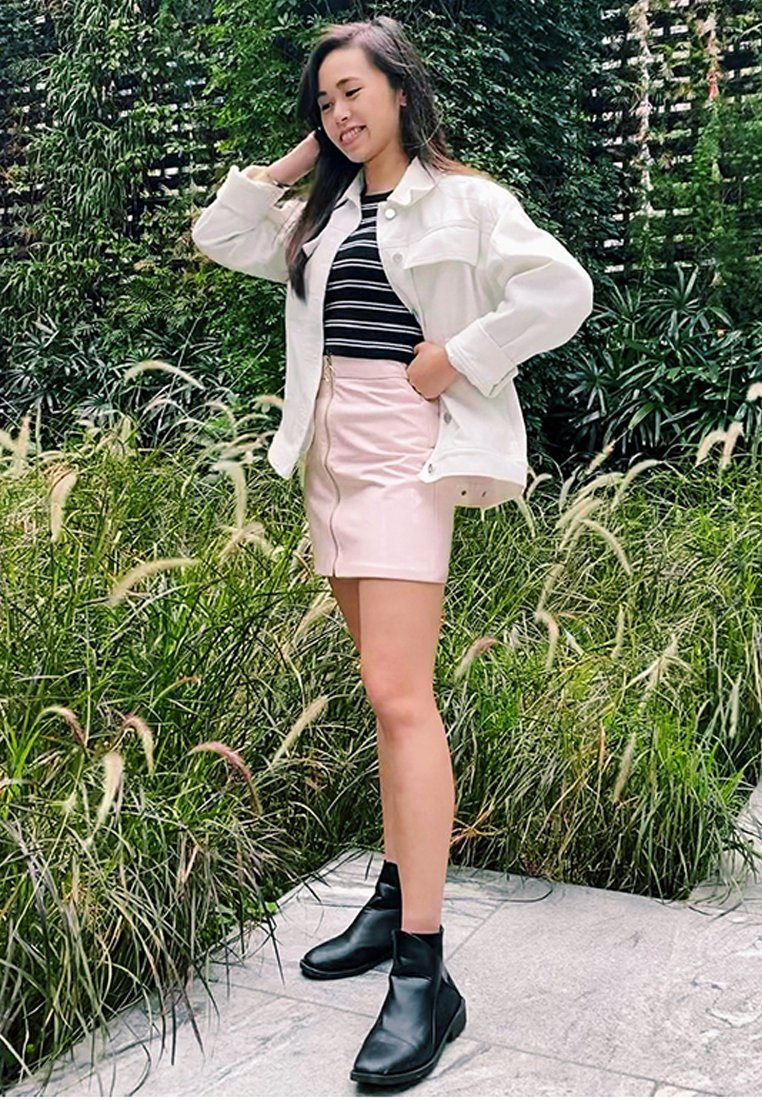 FAUX LEATHER MINI SKIRT