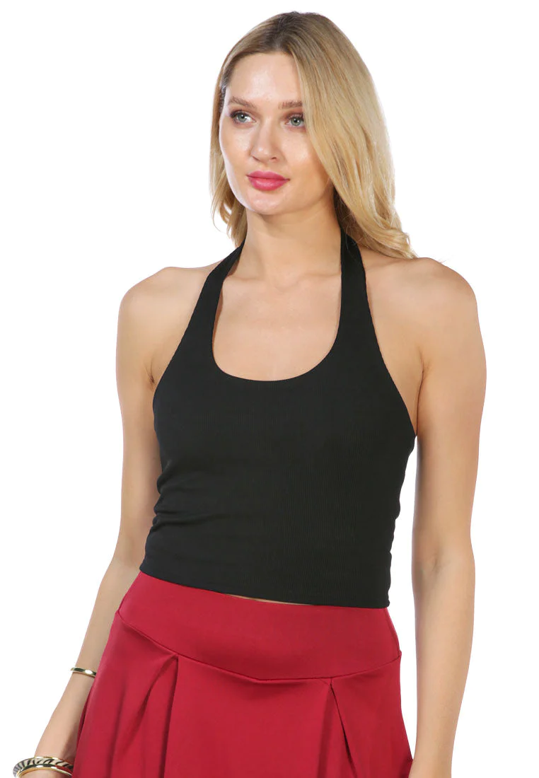 Halter Neck Knitted Top