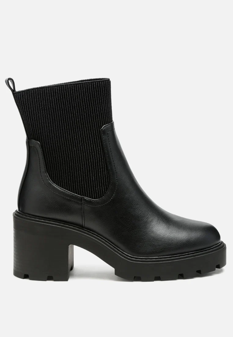 Liam Sock Chunky Chelsea Boots