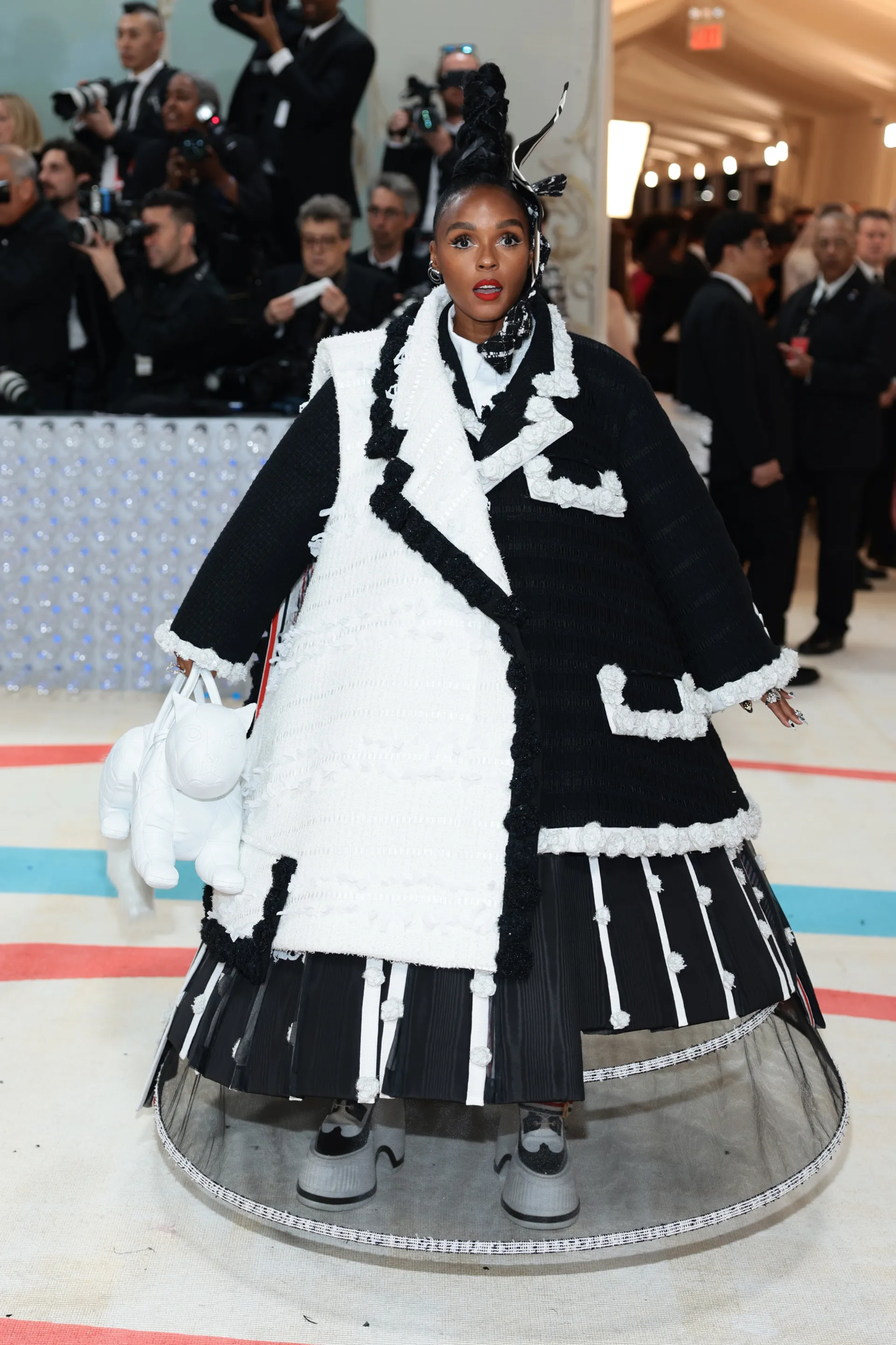 ASAP Rocky Dresses in Skirt Like Karl Lagerfeld at 2023 Met Gala - XXL