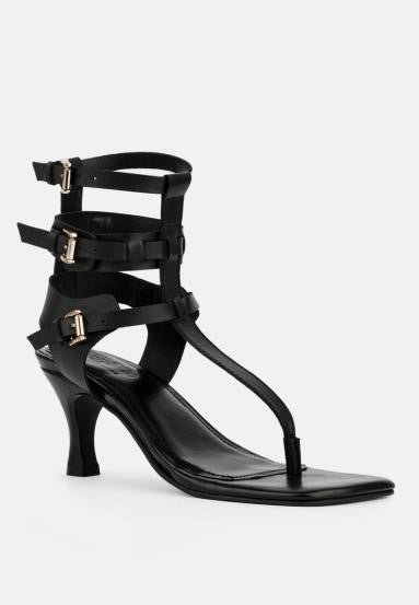 Nereid Kitten Heel Cut Out Gladiator Sandals