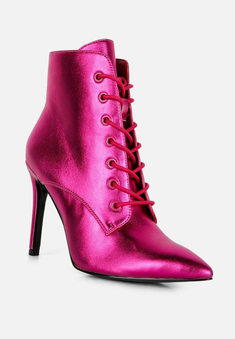 Piet Fuchsia Stiletto Ankle Boot