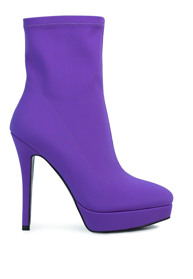 Patotie Lycra High Heel Ankle Boots