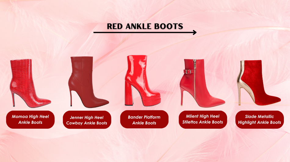 Red Ankle Boots