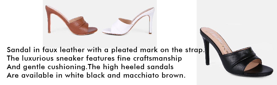 3RD DIVORCE Pleated Strap High Heeled Sandal