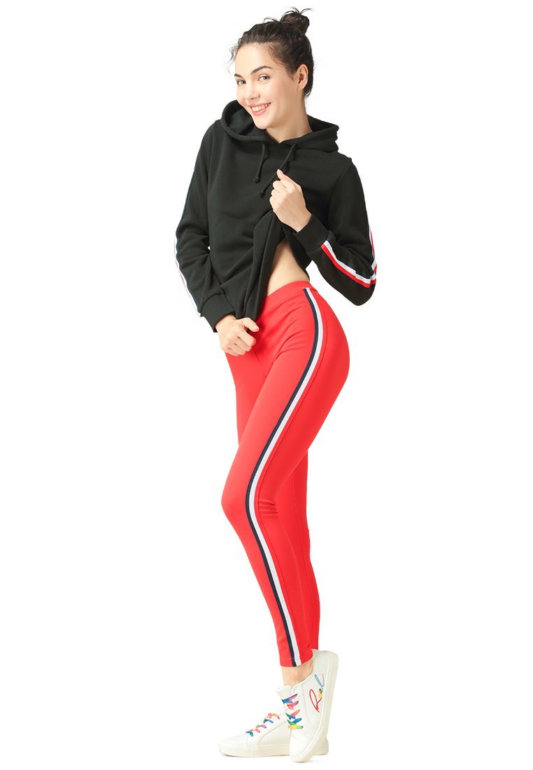 Legging sisi pita bergaris