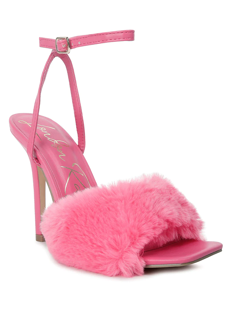 Tarantino Faux Fur Stiletto Sandals