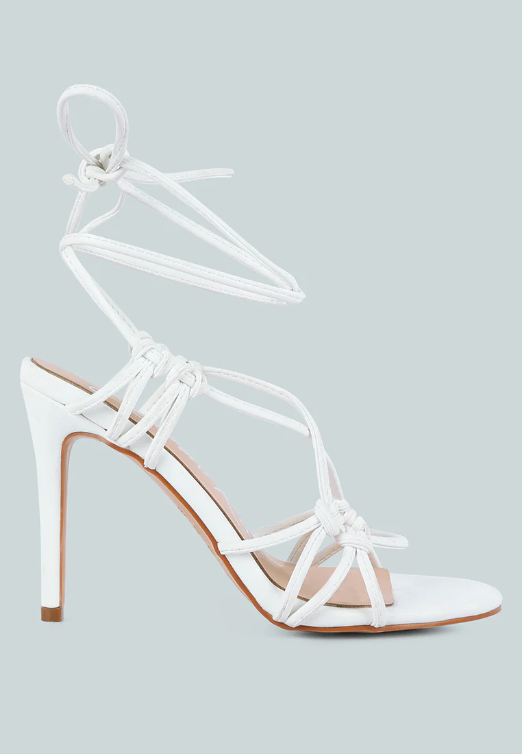 Trixy Knot Lace-Up High-Heel Sandal