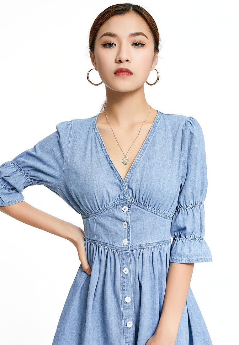 VINTAGE MULTI PANEL DENIM DRESS