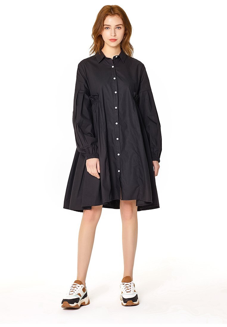 WOMENS PLEATED SHIRT DRESS