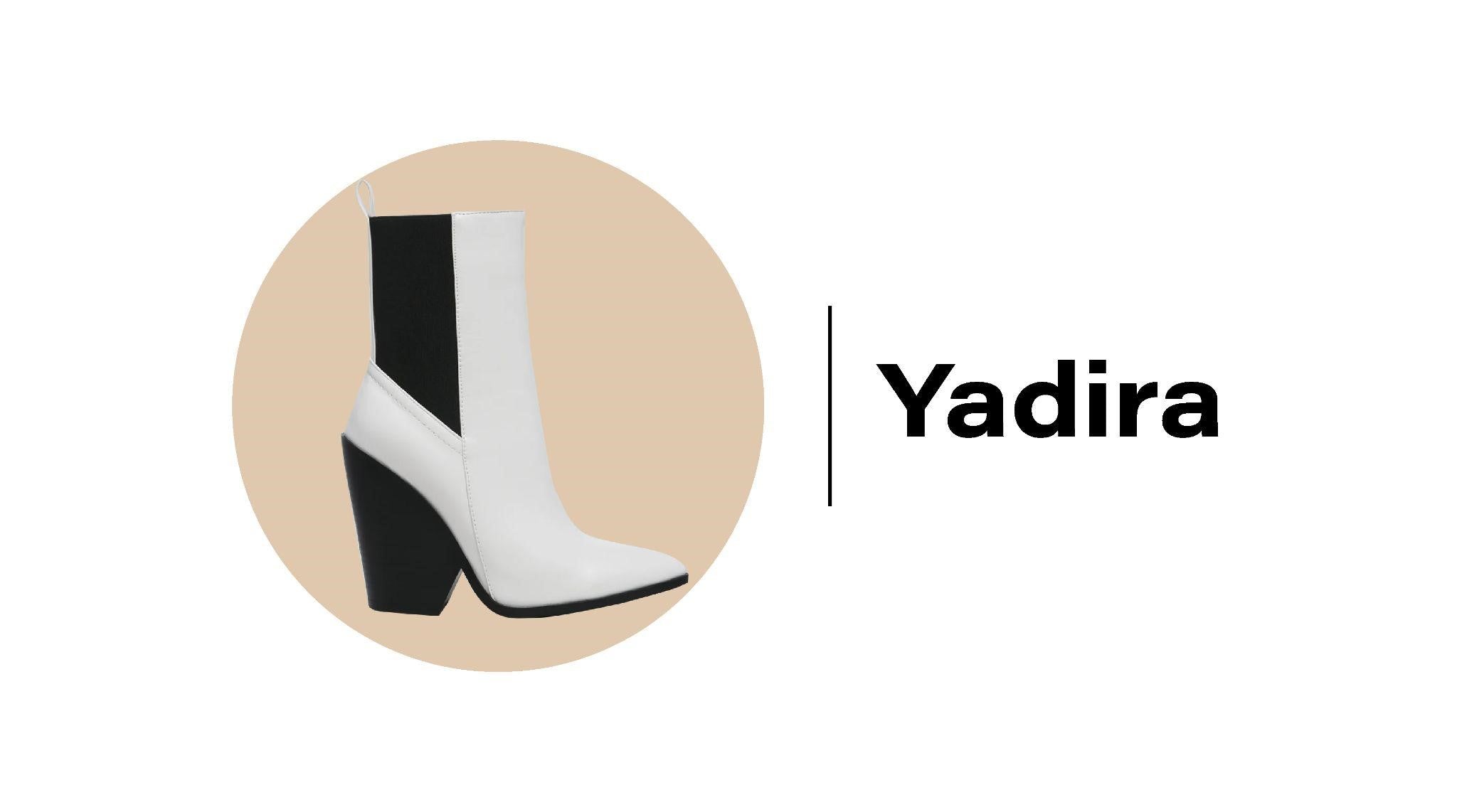Yadira Duotone Color Block Pointed Toe High Ankle Chelsea Boots
