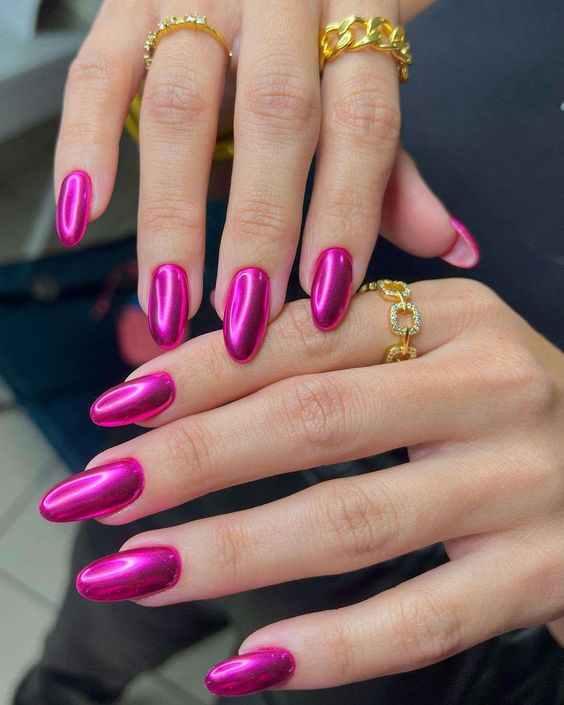  barbiecore pink nails