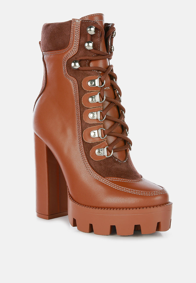 tucker studded strped lace-up biker boots