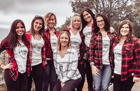 Flannel Bachelorette Group Tshirts and Flannels