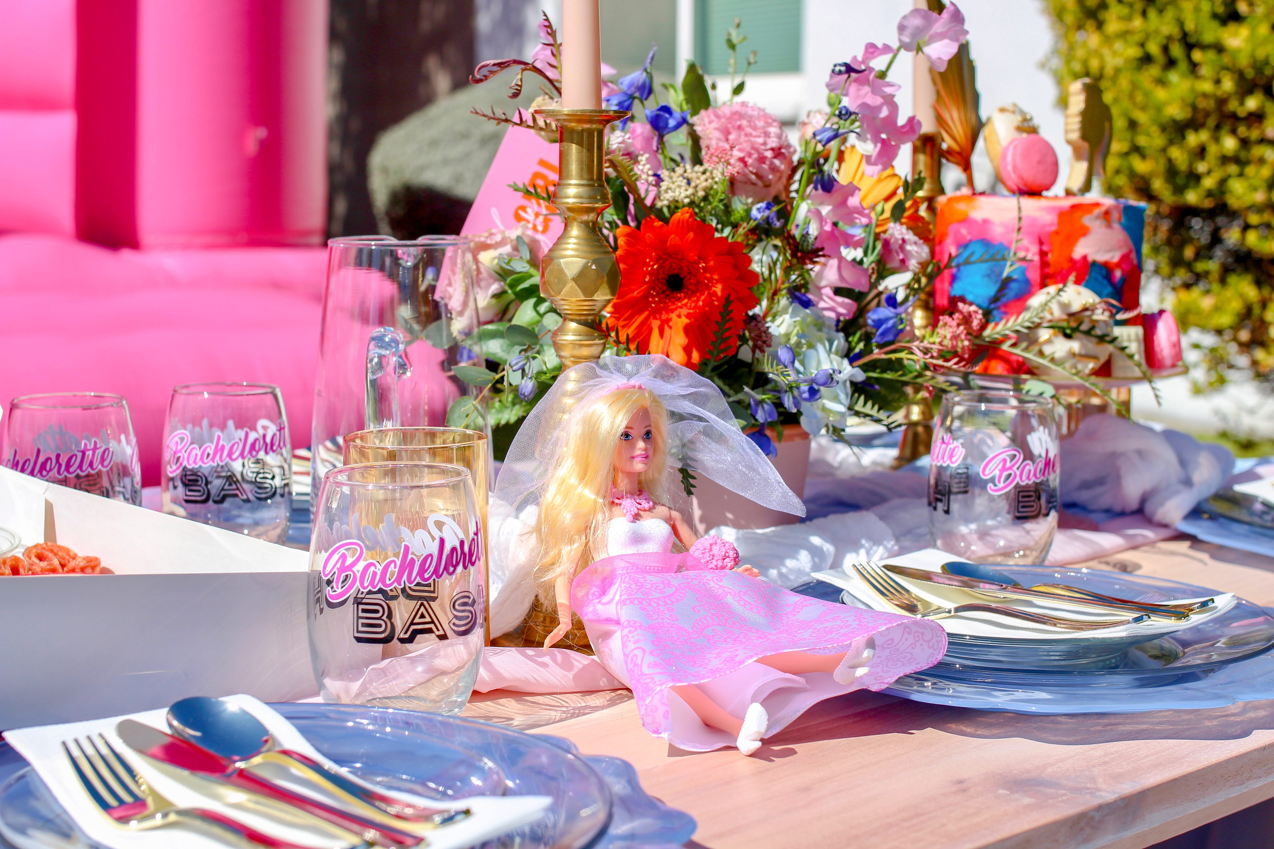 Malibu Bachelorette Party Picnic Table 