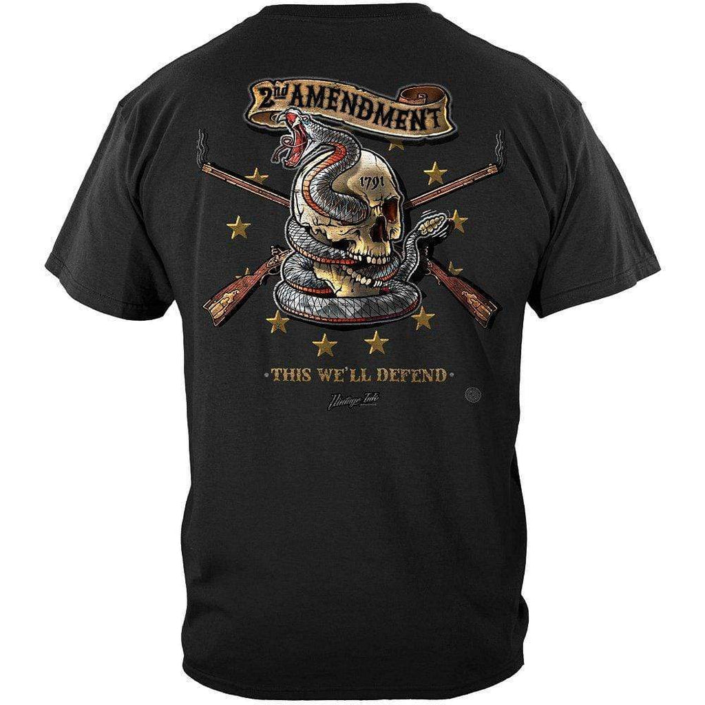 2nd Amendment Tattoo This We'll Defend Premium T-Shirt– MilitaryBlade