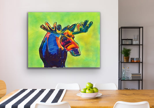 Moose - Stretched Canvas Print in more sizes