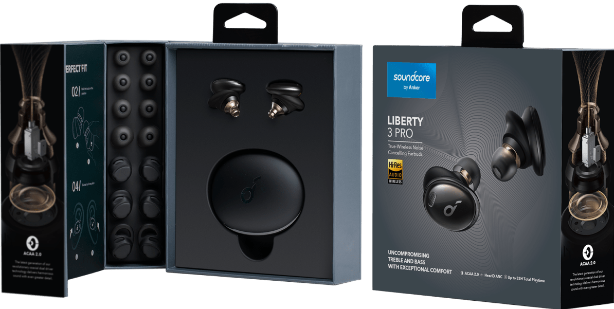 Anker Soundcore Liberty 3 Pro True Wireless Noise-Cancelling Earbuds A3952  - Nastars