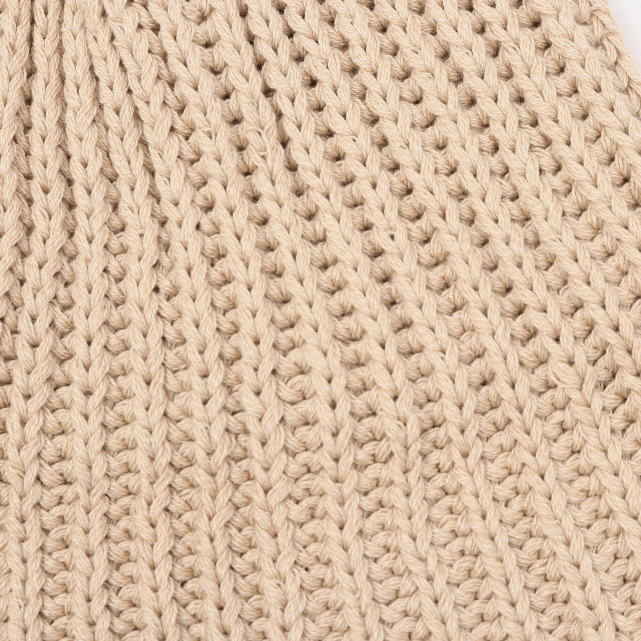 Cardigan Stitch Cotton Bobby Cap - Linen Marl