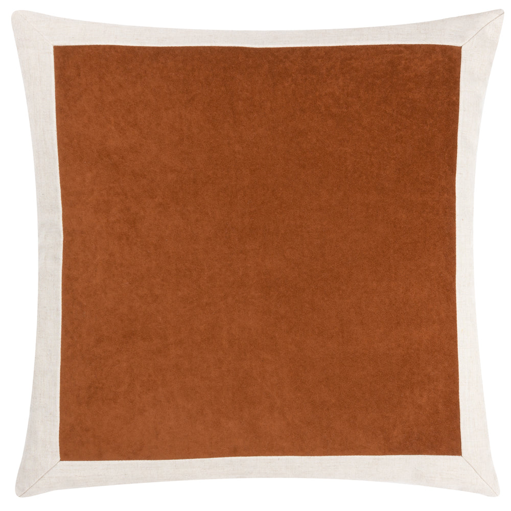 Photos - Pillow Auden Linen Velvet Cushion Pecan, Pecan / 50 x 50cm / Polyester Filled AUD