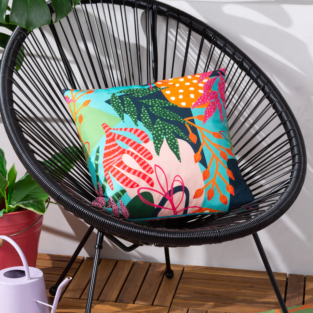 Photos - Pillow Coralina Outdoor Cushion Aqua/Pink, Aqua/Pink / 43 x 43cm / Cover Only COR