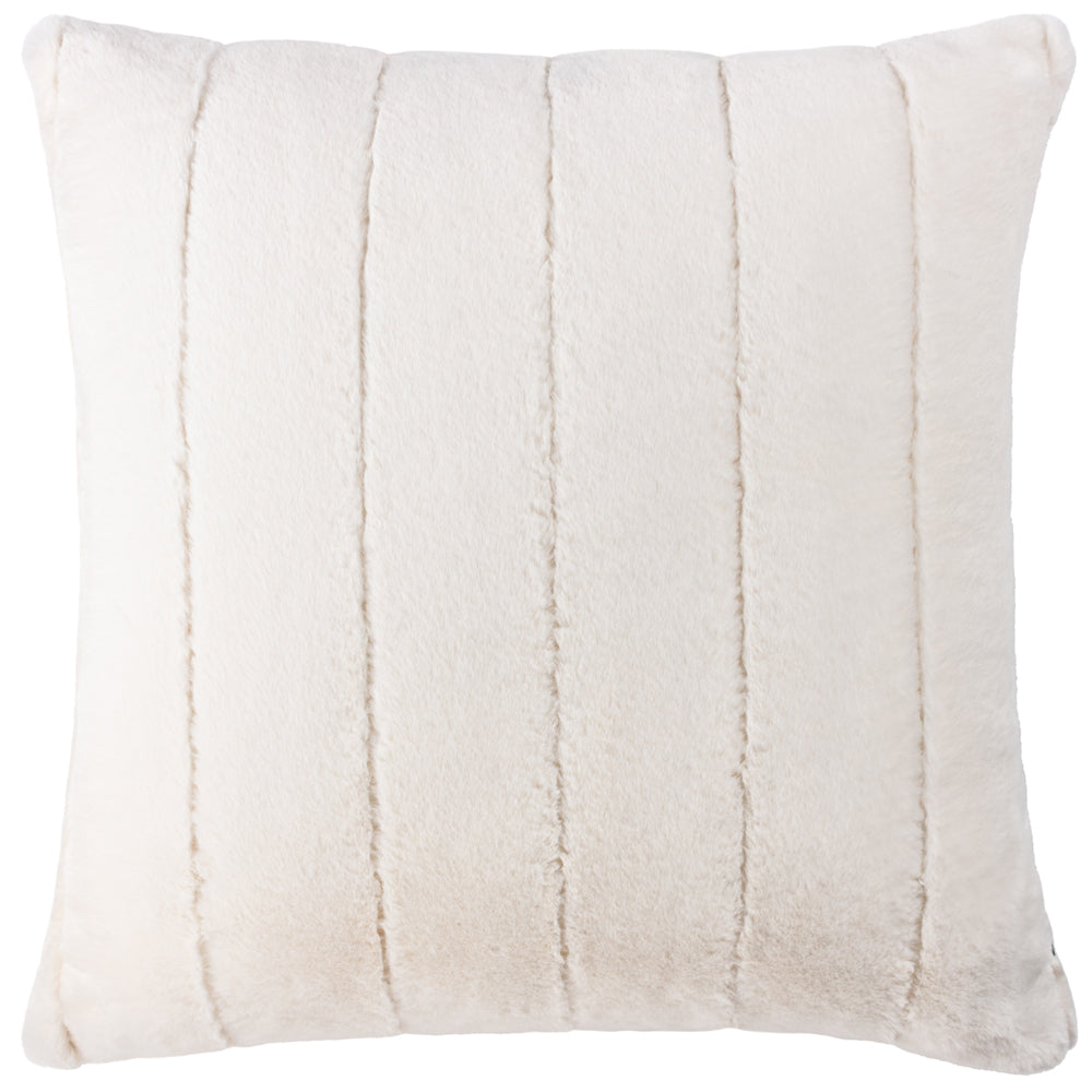 Photos - Pillow Empress Faux Fur Cushion Cream, Cream / 55 x 55cm / Polyester Filled EMPRE